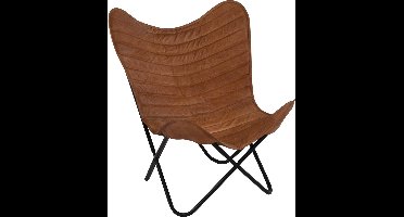 Vlinderstoel Billy, kleur: bruin, Lesli living