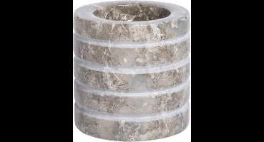 PTMD Marmer Waxinelichthouder, Theelicht - Grijs (3 stuks)