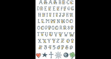 Partychimp Neptatoeages Knokkels Alfabet Polyester Zwart