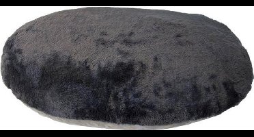 Ligkussen met rits antractiet/grijs 84 cm