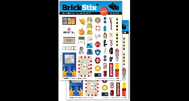 BrickStix 999105 Hulpdiensten - herbruikbare stickers voor bouwstenen