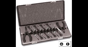 Velleman VTSET14 - 11-DELIGE SET MET 2 TANGEN, PINCET EN 8 SCHROEVENDRAAIERS