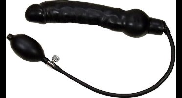 You2Toys – Latex Opblaasbare Dildo van Natuurlijk Materiaal met Schuimkern voor Eenvoudig Gebruik – 25 cm – Zwart