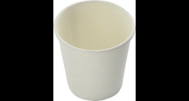 1000x Hot cup-beker karton en coating 100ml wit - hot cup koffie thee limonade chocomel warme dranken