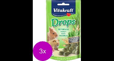 Vitakraft Knaagdier Drops - Knaagdiersnack - 3 x Peterselie Lactose Vrij