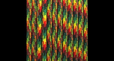 Rol 100 meter Rasta Paracord 550 - Type 3 - #65