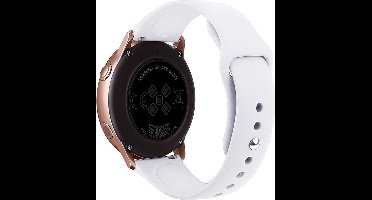 Bandje geschikt voor Samsung Galaxy Watch Active 2 (40 & 40 mm) - Wit Siliconen Band