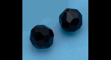 Facet Geslepen Kralen Zwart, 16mm, 3 stuks