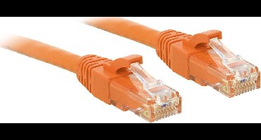 LINDY 48109 RJ45 Netwerkkabel, patchkabel CAT 6 U/UTP 3.00 m Oranje 1 stuk(s)