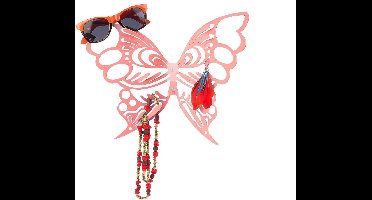 Pt, Juwelen houder vlinder - Rood