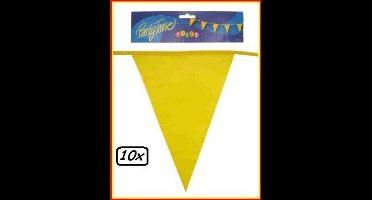 10x Vlaggenlijn geel 10 meter