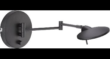 TRIO Kazan Wandlamp met dimmer - LED geÃƒÂ¯ntegreerd - 1 lichts - L 46.5 cm - Zwart