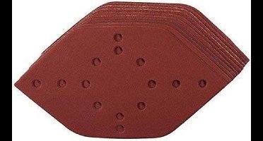 Silverline Zeshoekig klitteband schuurpapier bladen, 10 stuks