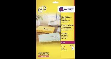 Avery transparante etiketten QuickPEEL formaat 635 x 381 mm (b x h) 525 stuks 21 per blad