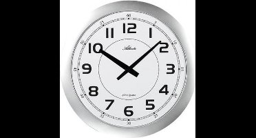 Wandklok Silent Silver Modern Design