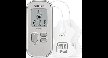 OMRON E3 Intense Tens Apparaat - Elektrodentherapie - Elektroden Tens Spierstimulatie - Verlicht Spier & Gewrichtspijn - Compact Ontwerp - Zilver
