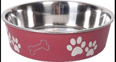 Flamingo Hondenvoerbak Bella Kena Rood - Rood - 21 x 21 x 6 cm