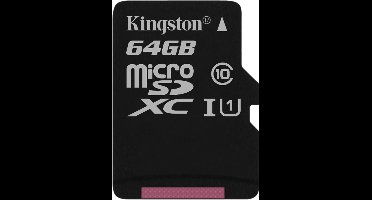 Kingston Technology Canvas Select flashgeheugen 64 GB MicroSD Klasse 10 UHS-I
