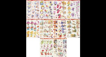 10x 3DA4 Knipvellen - Voor elk wat wils - Maak prachtige kaarten en fotoalbums