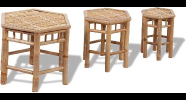 vidaXL - Tuinkrukken - 3 - st - bamboe