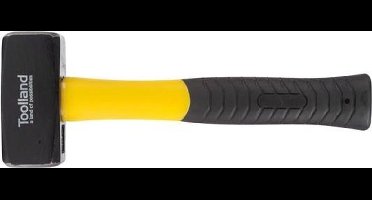 Toolland Moker, stalen kop 1000 g, glasvezelsteel voor kacht & duurzaamheid, geel/zwart