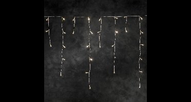 Konstsmide 2743 - Snoerverlichting - 96 lamps LED micro iciclesnoer witte kabel - 300 cm - 24V - voor buiten - warmwit