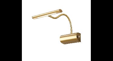 TRIO CURTIS - Wandlamp - Messing mat - incl. 1x SMD 4 W - Geintegreerde dimmer - Flexibel - Wandmontage - Niet geschikt voor externe dimmer