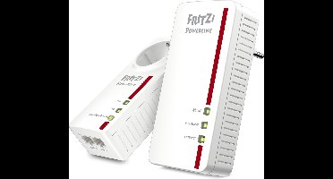 FRITZ!Powerline 1260 Set - Powerline-adapter - 1200 Mbps - WiFi 5 - 400 + 866 Mbps - 2-Pack