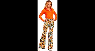 Jaren 70 disco broek Groovy cirkels