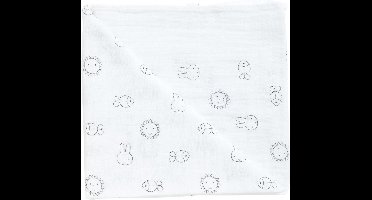 Nijntje swaddle, omslagdoek wit, maat 120*120 cm