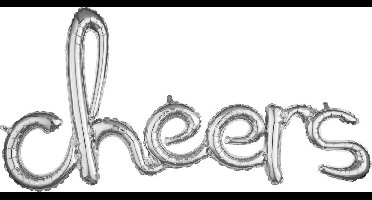 Amscan - Cheers script folieballon zilver