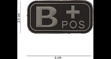 101 Inc Embleem 3D Pvc Bloedgroep B+ Positief