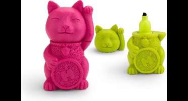 Mustard Desktop Markeerstift - Lucky Cat - Pink