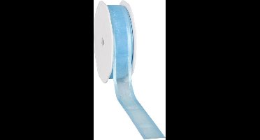 Satin edge Organzalint Turquoise - 25 mm / 25 mtr.