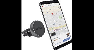 SBS Mid Round Ventilatierooster Telefoonhouder Auto met Magneet - Zwart