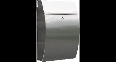 Practo Garden Brievenbus New York – RVS – Inox – Wandmodel – 48,6x32,7x15,5 cm – Inclusief slot en sleutels