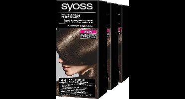 Syoss - Haarverf - 4_1 - Middenbruin - 115ml x 3
