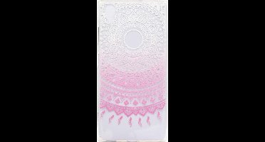 Shop4 - Sony Xperia XA1 Plus Hoesje - Zachte Back Case Mandala Transparant