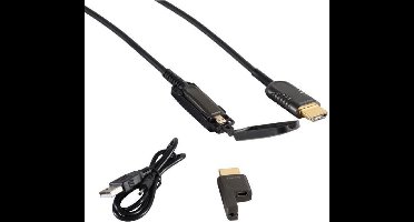S-Impuls Actieve HDMI optical fiber kabel met smalle connector - versie 2.0 (4K 60Hz HDR) - 40 meter