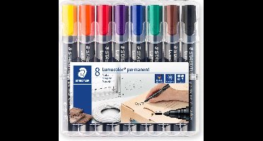 STAEDTLER Lumocolor permanent marker ronde punt - box 8 st