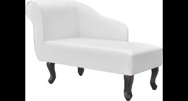 vidaXL - Chaise - longue - kunstleer - wit