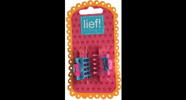Haarklemmetjes met strikje Blauw/Roze - Lief Lifestyle
