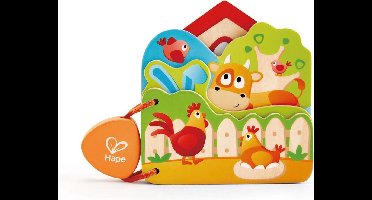 Hape Houten Babyboekje Boerderijdieren 16 X 12,5 Cm
