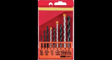 KWB steen, hout en metaal borenset HSS 3 - 8 mm 9-delig