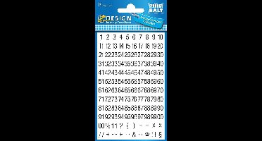 Avery Etiketten cijfers en letters 1-100, 2 blad, zwart op wit