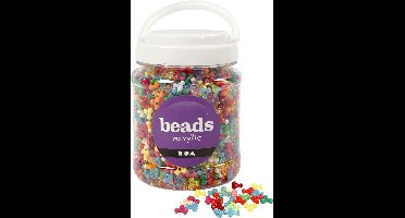 Tri-kralen mix, d: 10 mm, kleuren assorti, 385 gr, 700 ml