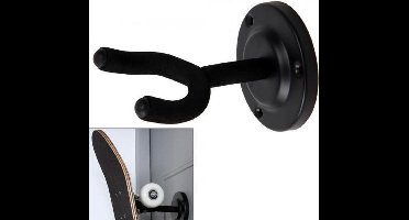 Muurbeugel - Skateboards Gitaren 6cm Metaal & Schuim - Zwart