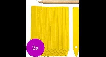 Nature Plantenetiketten - Kweekbenodigdheden - 3 x 0.1x1x10.5 cm Geel 25 stuks