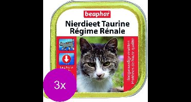 Beaphar Nierdieet Kat Multi Pack - Kattenvoer - 3 x Zalm 6x100 g