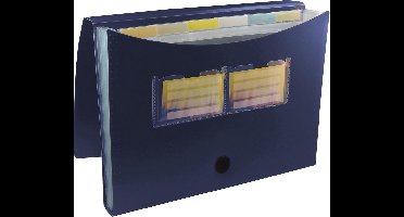 1x EXXO-HFP #40627 - A4 Vakkenmap - 6 Tabs & 7 Vakken - Blauw